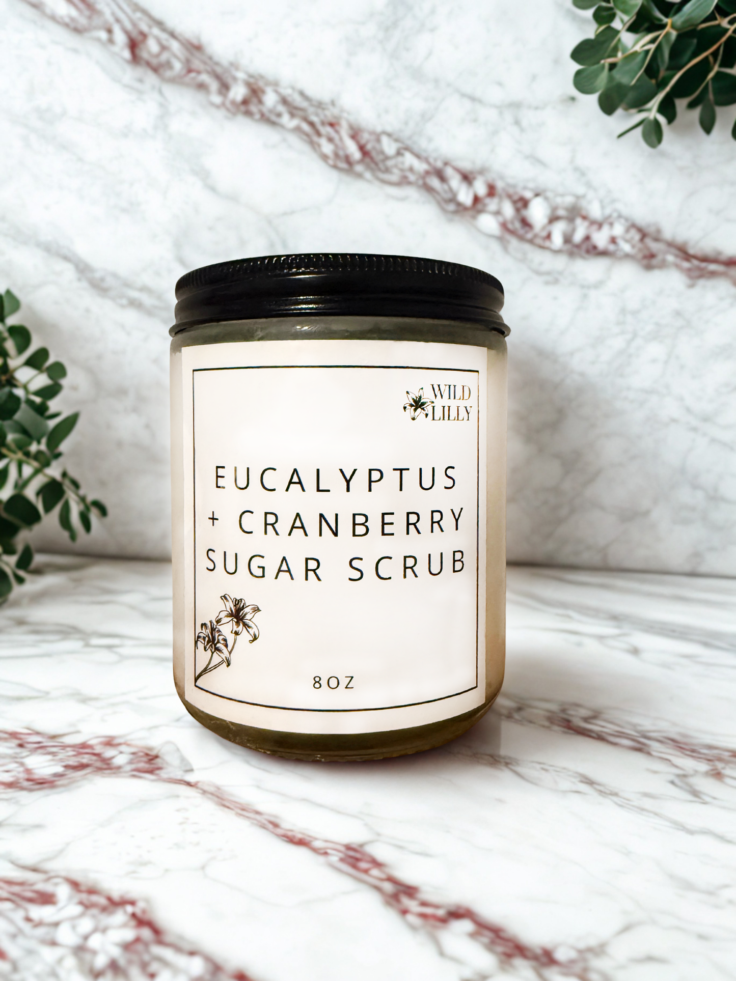 Eucalyptus + Cranberry Sugar Scrub