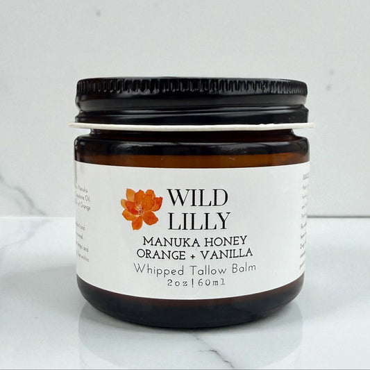 Orange + Vanilla Manuka Honey Whipped Tallow Balm